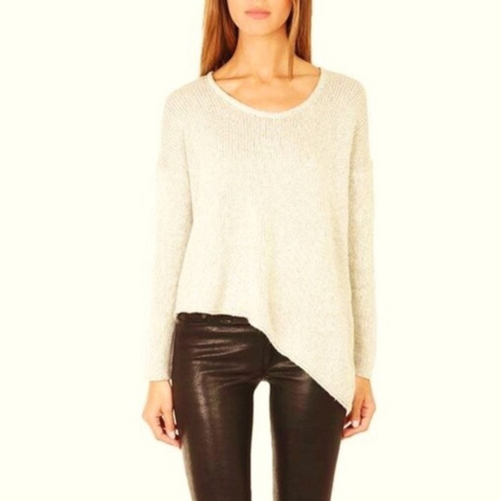 Helmet Lang NWT Asymmetrical Cream Sweater Large